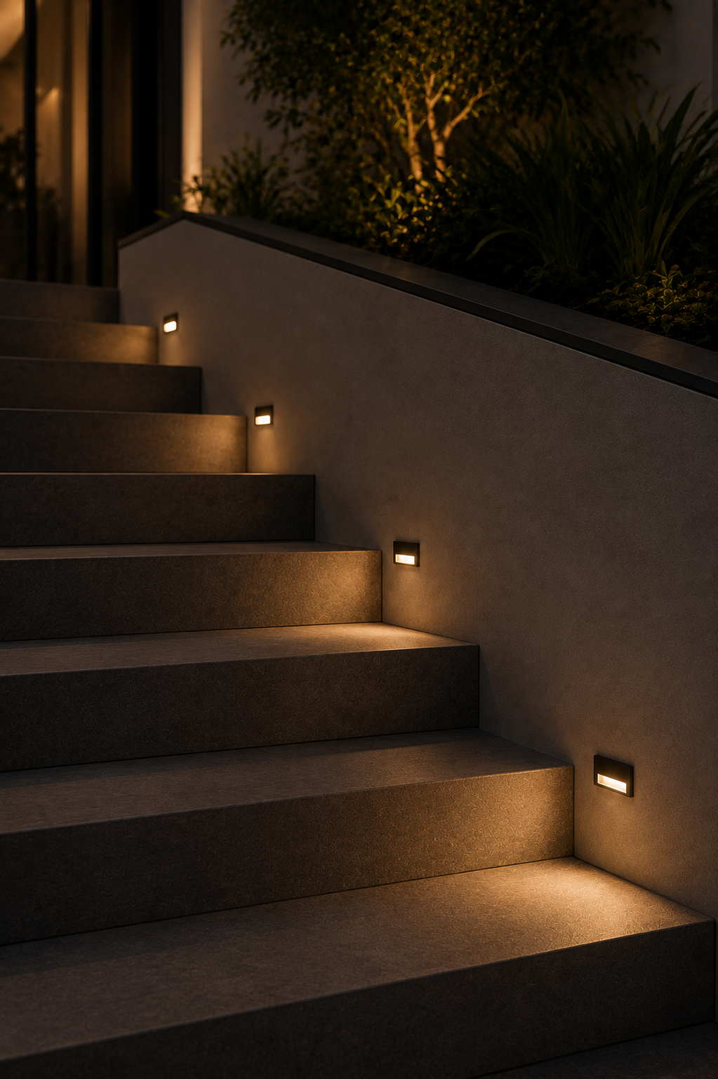 Outdoor step lights collection featuring exterior staircase and path lighting